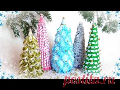 Ёлка своими руками из разных материалов, 5 идей / diy Christmas tree