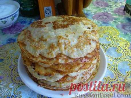 Рецепт: Луковый блинный пирог на RussianFood.com