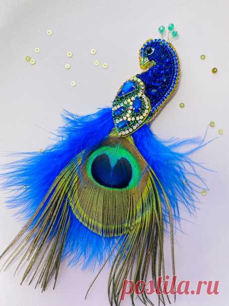 Broche de cuentas broche de pavo real broche de pájaro - Etsy Chile
