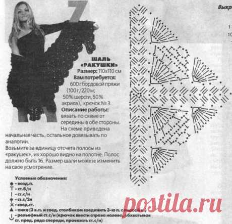 Подборка шалей со схемами - Вязание - Нитки - Каталог статей - УМЕЛЫЕ РУЧКИ - Поделки своими руками