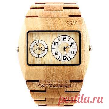 Часы Limited Edition Jupiter Beige :: WeWood :: 
WeWood — флорентийская компания, занимающаяся экологически чистым производством стильных деревянных часов из благородных пород дерева. Среди продукции WeWood — часы из клена, гвуаяко, черного и красного дерева. С покупки каждых часов компания отчисляет небольшую сумму для посадки одного дерева. WeWood также не использует лаки и краски при изготовлении своей продукции, поэтому она может по праву считаться гипоаллергенной.