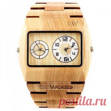 Часы Limited Edition Jupiter Beige :: WeWood :: 
WeWood — флорентийская компания, занимающаяся экологически чистым производством стильных деревянных часов из благородных пород дерева. Среди продукции WeWood — часы из клена, гвуаяко, черного и красного дерева. С покупки каждых часов компания отчисляет небольшую сумму для посадки одного дерева. WeWood также не использует лаки и краски при изготовлении своей продукции, поэтому она может по праву считаться гипоаллергенной.