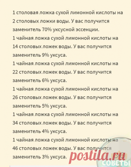 Как заменить уксус лимонной кислотой. Сохрани, чтобы не потерять!