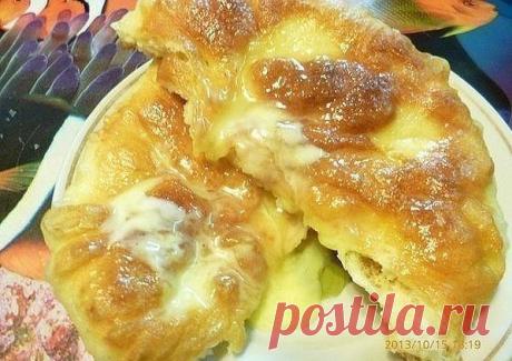 Пышки со сметаной с сахаром