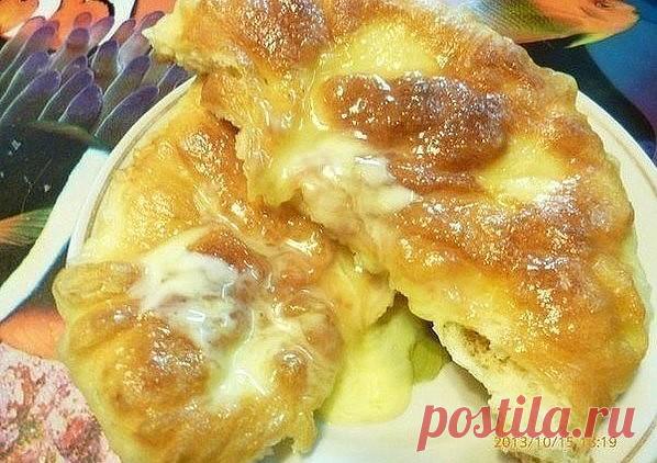 Пышки со сметаной с сахаром