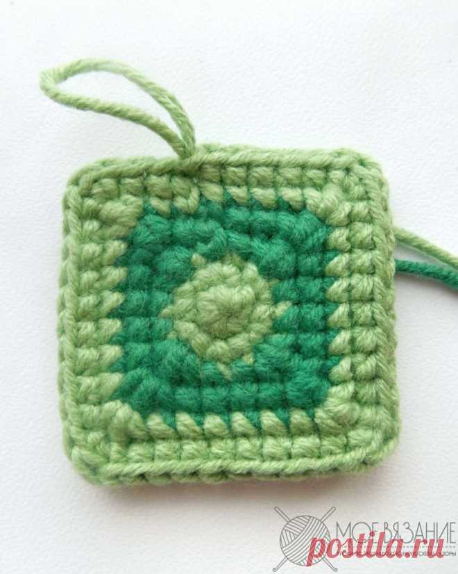 Смена цвета при круговом вязании крючком | MoeVjazanie