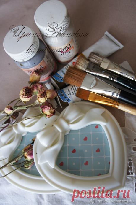 Превращаем пластиковую фоторамку в винтажный экземпляр – Ярмарка Мастеров