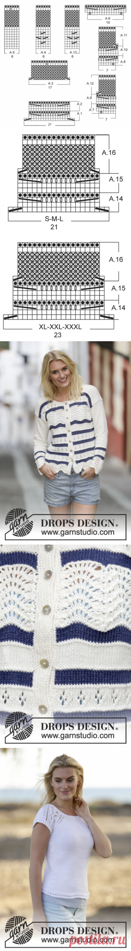 ВЯЖЕМ ВМЕСТЕ С ДРОПС СПИЦАМИ ДЛЯ ЖЕНЩИН:NAUTICAL WAVES CARDIGAN И ТОП ЭСТЕР
