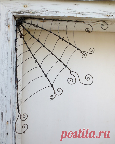 18 Odd Twisted Barbed Wire Corner Spider Web от thedustyraven