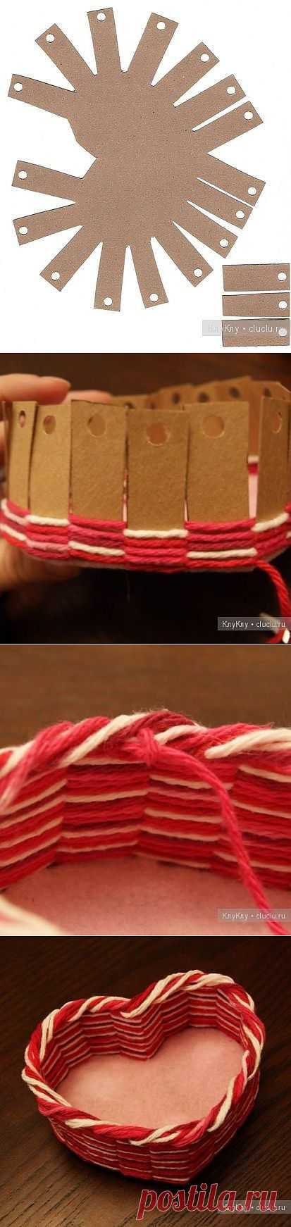 Плетение корзинки-сердечка. Техника макраме / Макраме, схемы плетения для начинающих, фото, изделия / КлуКлу. Рукоделие - бисероплетение, квиллинг, вышивка крестом, вязание