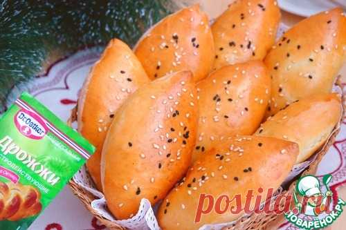 Печёные пирожки со свежей капустой - кулинарный рецепт