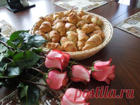 творожные рогалики к чаю
