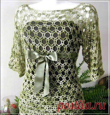 Кофта-сетка крючком: схема и описание :: SYL.ru