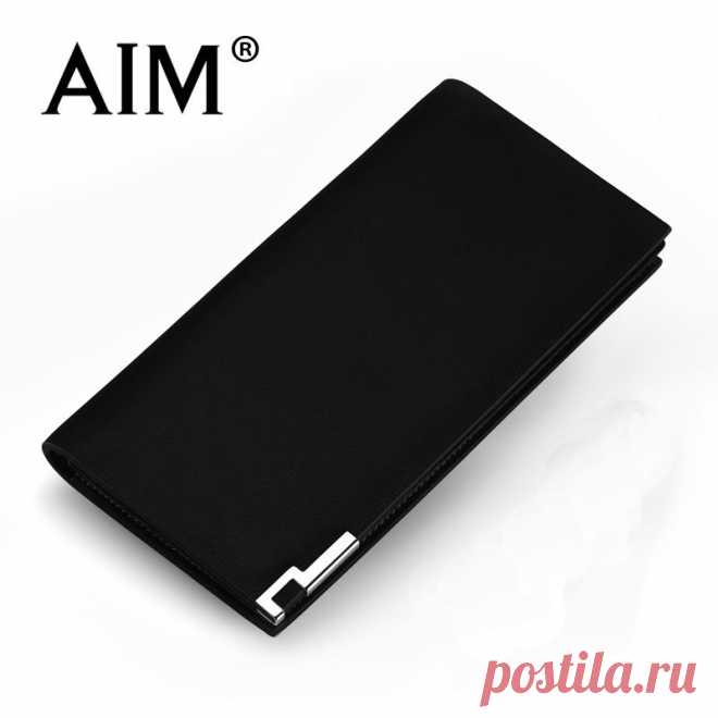 Universe of goods - Buy "Aim male cowhide wallet male long design genuine leather wallet man bag card holder wallet" for only 35.00 USD.