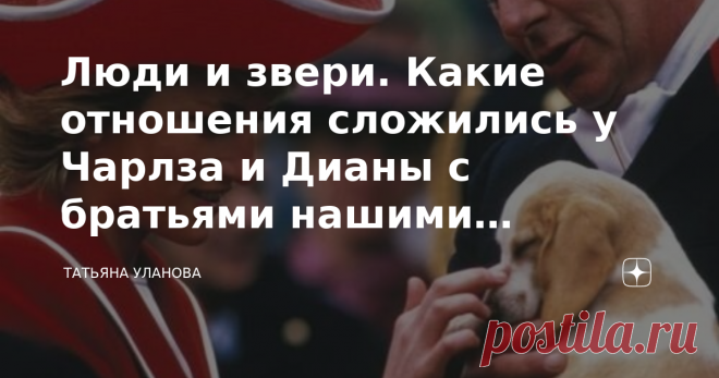 Люди и звери. Какие отношения сложились у Чарлза и Дианы с братьями нашими меньшими Первый текст этого 