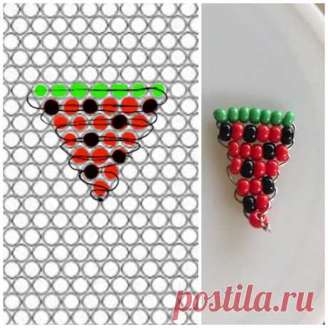 Арбуз из бисера схема Рукоделие для дома своими руками. Мастер-классы, уроки и креативные идеи.