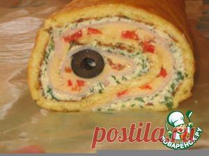 Праздничный сырный рулет - кулинарный рецепт