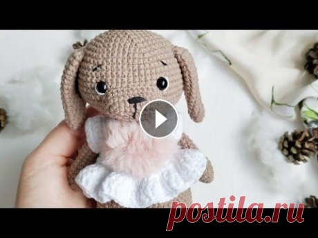 Мастер - класс : вяжем собаку амигуруми crochet pattern in English is available Для вязания нам понадобится: Пряжа Yarn Art Jeans Коричневый №71 Белый глаза 7мм Мой инстаграм...