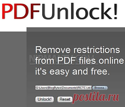 Как снять защиту с pdf-файла с помощью онлайн сервиса PDF Unlock