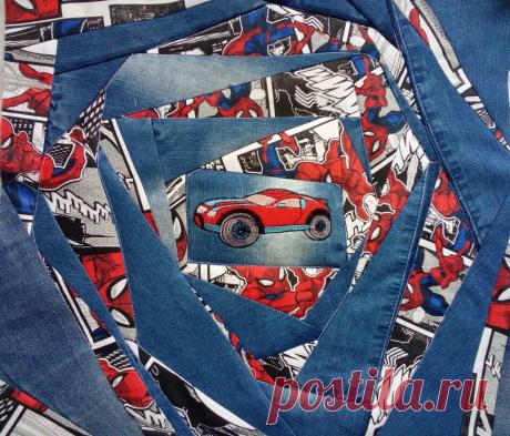 Показываю, как использовала ткань с "человеком-пауком" для создания яркой подушки | Лоскуток к лоскутку | Яндекс Дзен