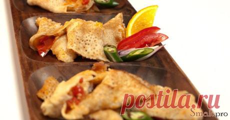 Кокосовые блинчики с острым манговым чатни рецепт с фото