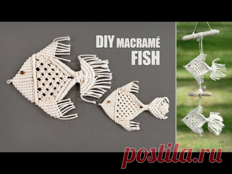 DIY Macramé Fish 🐟 Beach House Decor