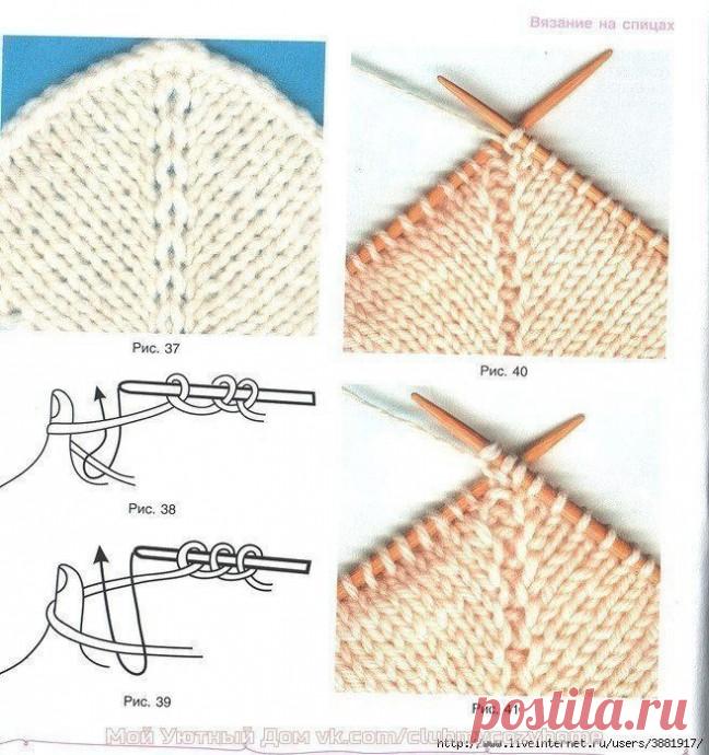 Прибавление петель в полотне без отверстий