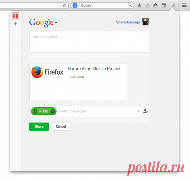 Google+ для Firefox