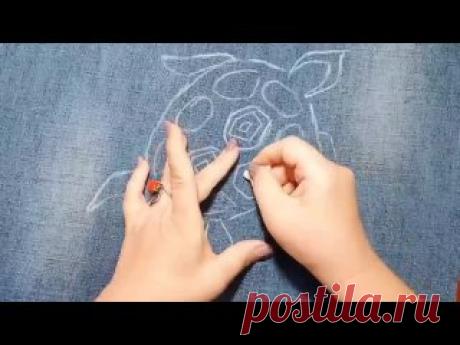 Как сшить красивую сумку из старых джинсов .Три девицы на моря! ( Архив) Как сшить сумку с прорезной аппликацией.