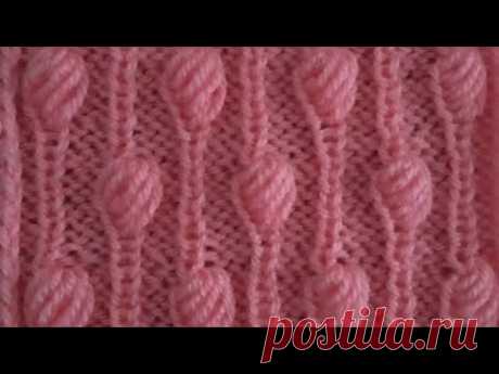 Объёмный узор спицами для детской шапочки,кофточки, свитера.