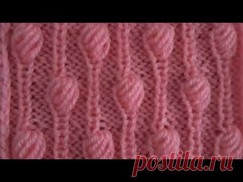 Объёмный узор спицами для детской шапочки,кофточки, свитера.