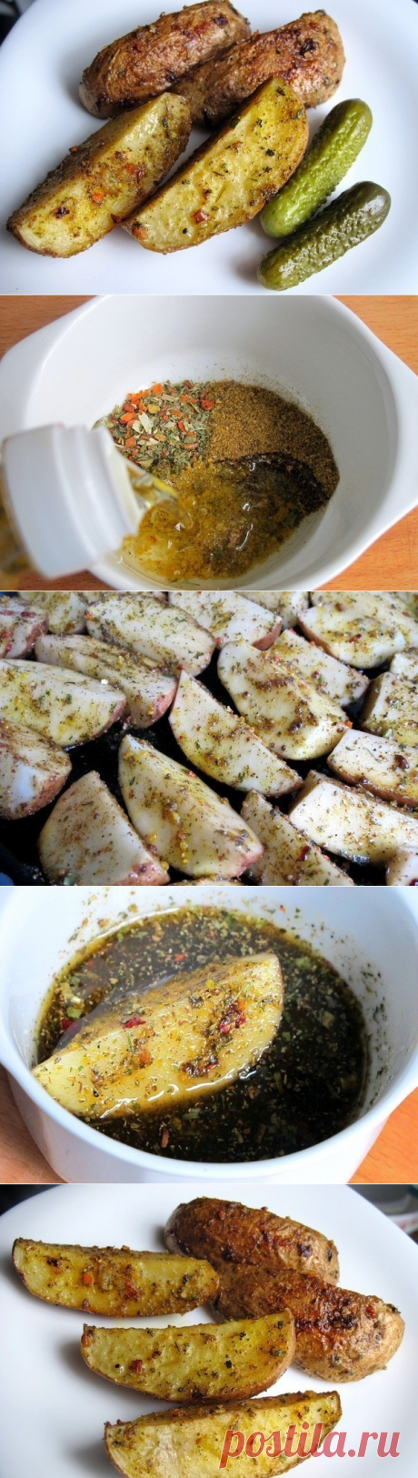 Как приготовить как приготовить картофель по-деревенски.  - рецепт, ингридиенты и фотографии