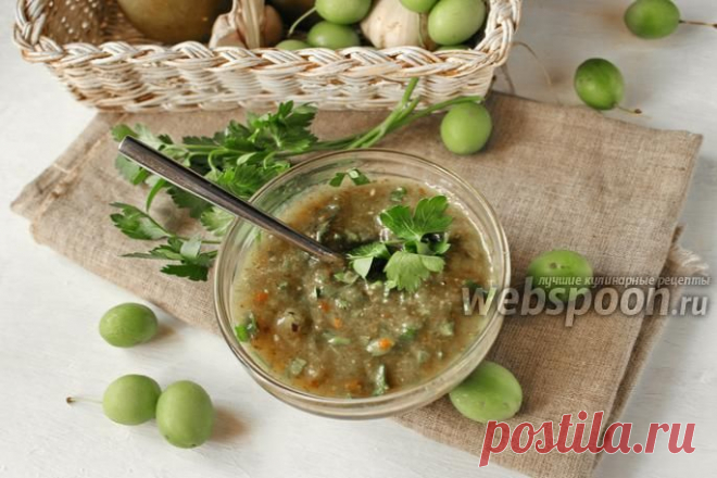 Ткемали из зелёной алычи рецепт с фото, как приготовить вкусный соус ткемали из зелёной алычи на Webspoon.ru