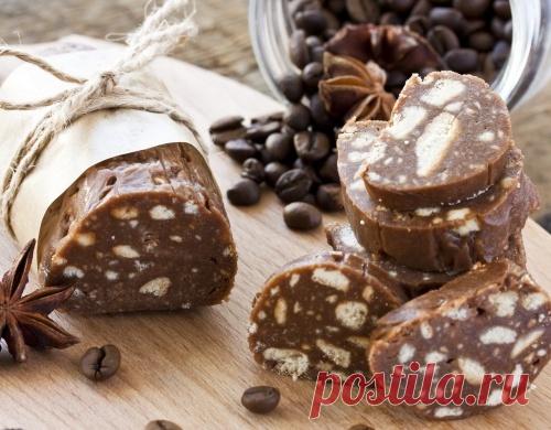 Изумительно вкусная шоколадная колбаска к чаю