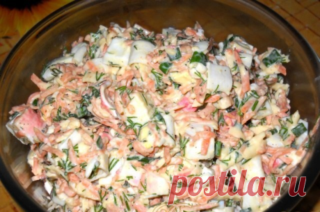 Салат «Валерия» Еще один вариант салата с крабовыми палочками. Вкусно и не сложно