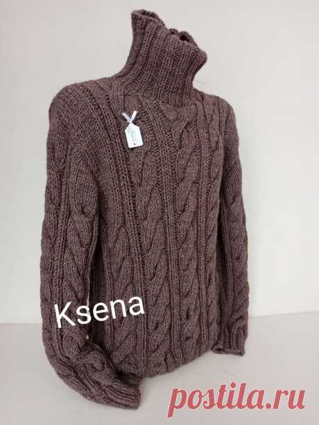 Men's knitted sweater Mans aran pullover Fisherman sweater | Etsy
