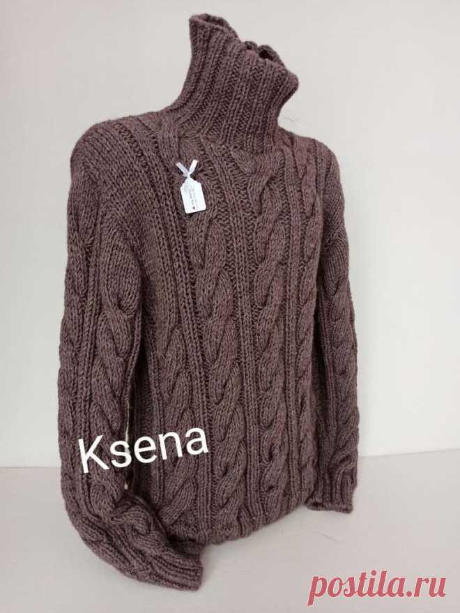 Men's knitted sweater Mans aran pullover Fisherman sweater | Etsy