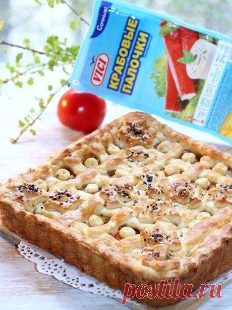 Сырный пирог с крабовыми палочками - Простые рецепты Овкусе.ру