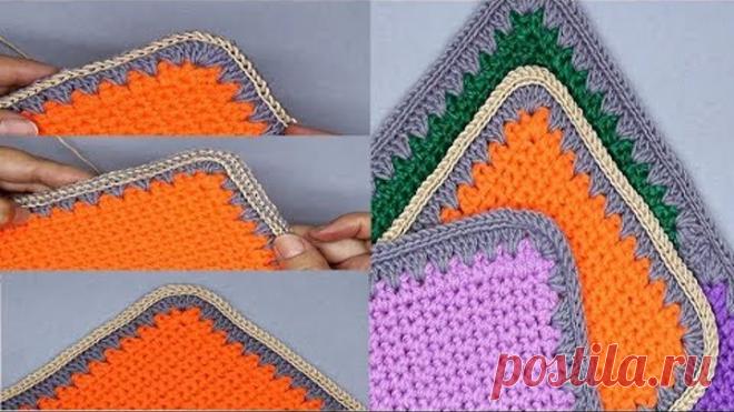 3 варианта обвязки края для пледа крючком