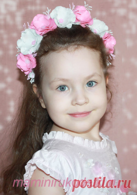 Цветы из фоамирана. Ободок-Венок. | МаминыРукоделки ...... Mom'sCrafts