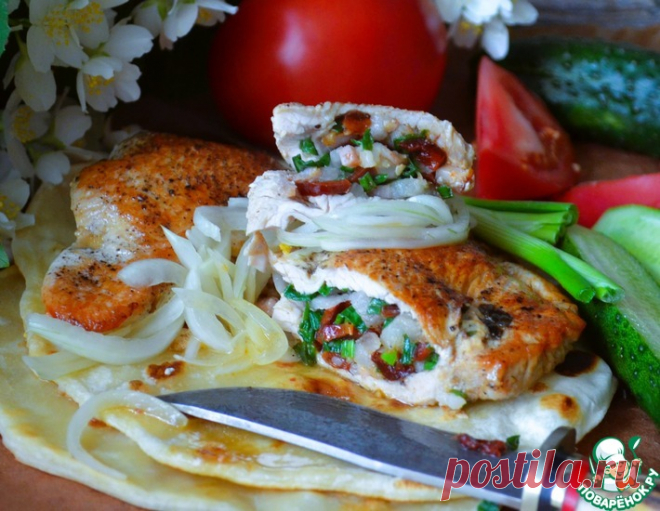 Стейк индейки с беконом и зеленью – кулинарный рецепт