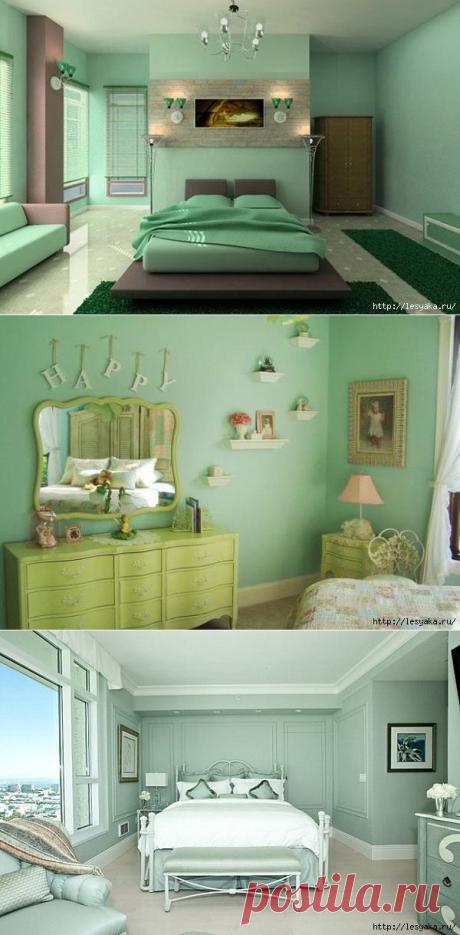 Спокойствие и безмятежность: мятный интерьер.