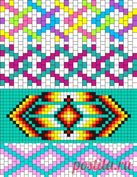 Kandi Patterns for Kandi Cuffs - Simple Pony Bead Patterns