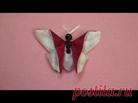 Рукоделие оригами (origami) из ткани "Бабочка"