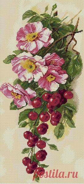 Простые цветы крестиком. Вышитые крестиком цветы.  | Домоводство для всей семьи