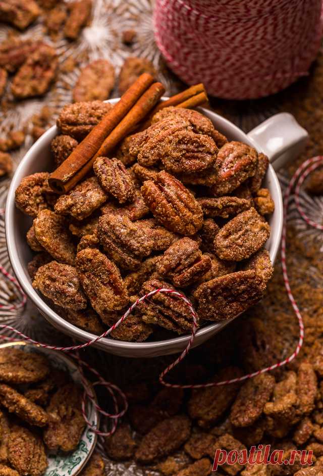 How to Make Candied Pecans - Baker by Nature Easy Candied Pecans are sweet, crunchy, and covered in the most delicious cinnamon sugar mixture! Made with simple ingredients, these candied nuts are a great topping for salads, ice cream, or yogurt. Or just eat them by the handful! Store in an airtight container at room temperature for up to two weeks! Best Candied Pecans