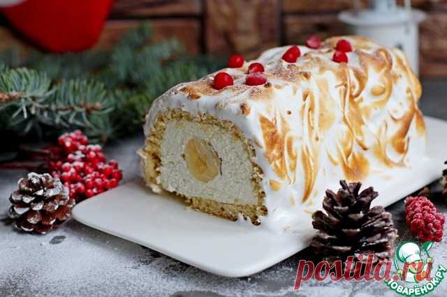 Рождественское полено с меренгой - кулинарный рецепт