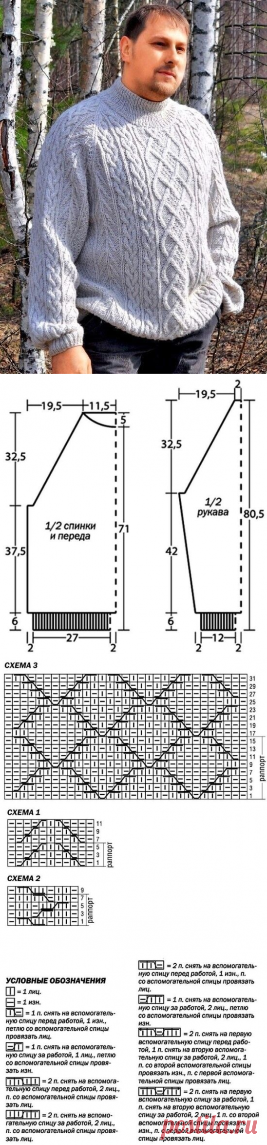 Свитер. Спицы.