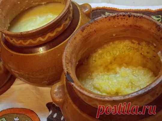 Рецепт вкусной пшённой каши в горшочках! 2 варианта: кулеш и сладкая молочная каша!