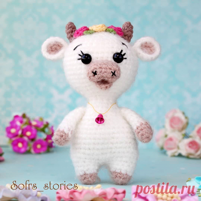 PDF Бычок Фруня крючком. FREE crochet pattern; Аmigurumi animal patterns. Амигуруми схемы и описания на русском. Вязаные игрушки и поделки своими руками #amimore - корова, коровка, телёнок, бык, маленький бычок.